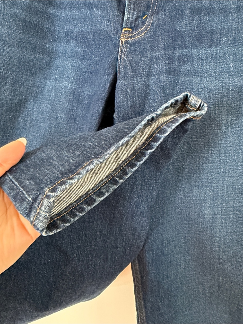 🆕 NWT Abercrombie & Fitch 90s Straight Mid Rise Deep Indigo Straight-Leg Jeans - Picture 10 of 12